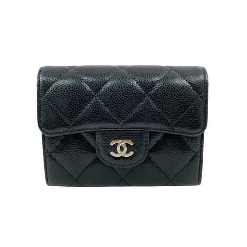 ☆ CHANEL 香奈兒 Black Caviar Skin No.30 Short Wallet 黑色粒紋小牛皮短銀包-267017500