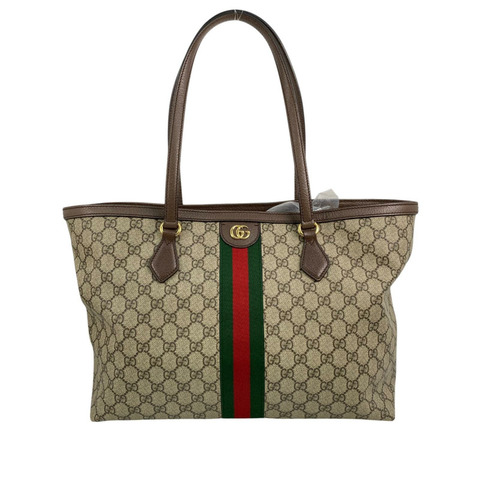△ GUCCI 古馳 Beige Coated Canvas Ophidia Large Tote Bag 淺褐色塗層帆布托特袋 631685-267018053