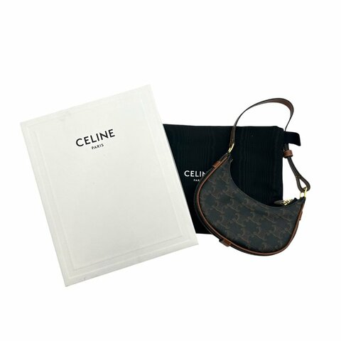 【美收精品】CELINE 老花迷你型Ava手袋  D-72【隔月月中將轉賣至日本 上架期限30天】