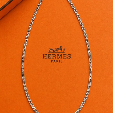 HERMÈS 愛馬仕 Vintage Héraclès 925純銀項鍊 50cm｜21g｜原廠盒｜停產款