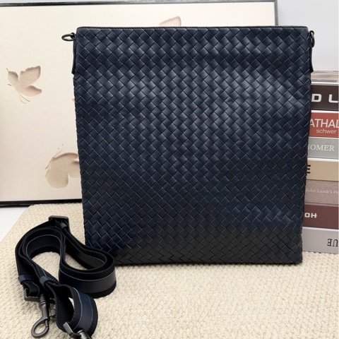 BV 葆蝶家Bottega Veneta 藍色 編織單肩包 羊皮 經典款