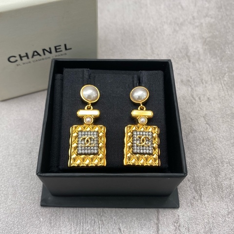 Chanel 香奈兒 復古珍珠香水瓶耳釘
