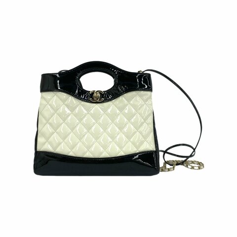 Chanel 熊貓 31bag mini 漆皮 肩背包
