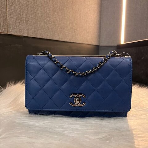 CHANEL TRENDY WOC 鏈包藍色