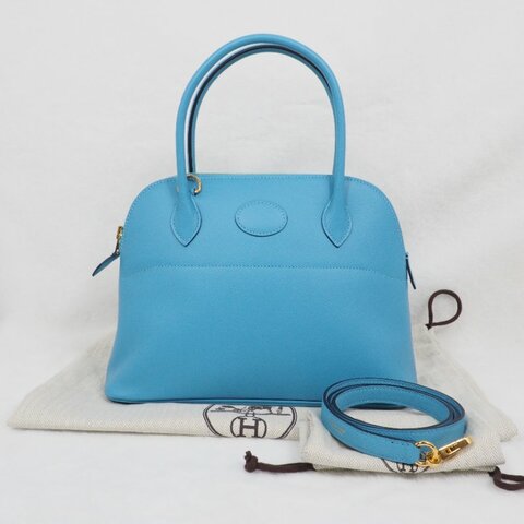 HERMES Bolide 27 糖果藍7N