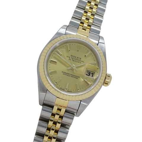 Rolex Datejust 79173 K 字頭女錶，自動上鍊機芯，不銹鋼 (SS) 和黃金 (YG) 組合。