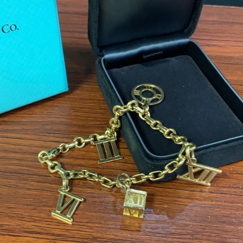 Tiffany蒂芙尼 羅馬數字手鍊 18k金手鍊