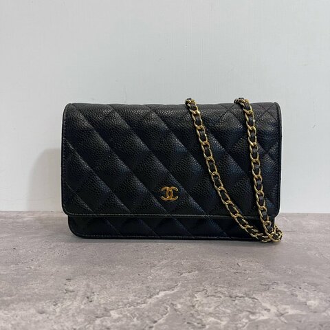Chanel WOC 黑金荔枝牛