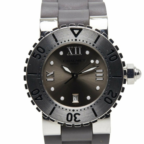 尚美 (Chaumet) Class One W0621A-15A 石英錶，米色錶盤，不鏽鋼錶帶，橡膠錶帶女錶。