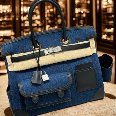 【稀有天菜】HERMES BIRKIN 35CM CARGO 丹寧牛仔 K刻 全新商品