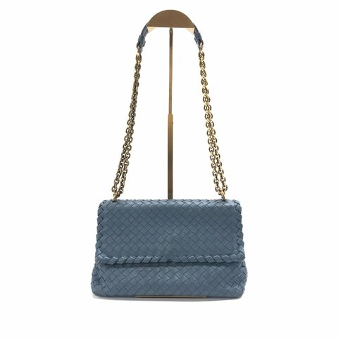 BOTTEGA VENETA bv 藍色 編織 olimpia 肩背包