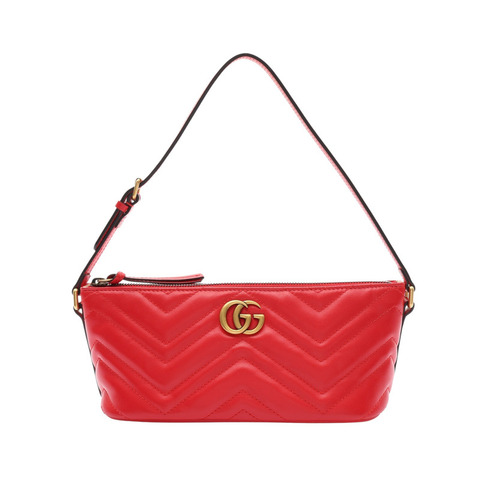 GUCCI 古馳 肩背包 紅色 牛皮 739166