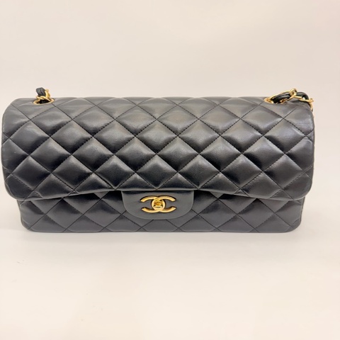 Chanel 黑羊皮Jumbo cocc30雙蓋A58600