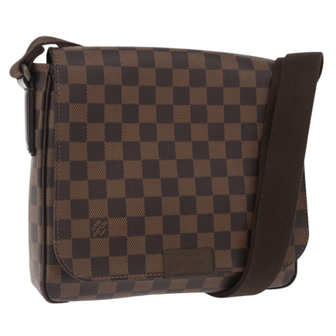 路易威登 Damier Ebene District PM 單肩包 N41213 LV Auth 201434V
