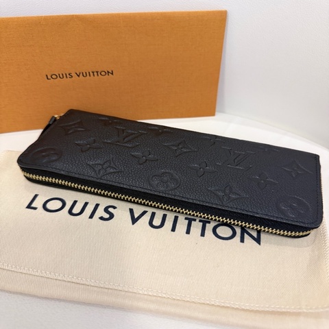 Louis Vuitton✨LV壓紋真皮拉鍊長夾長款錢包 有購證
