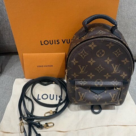 LV Palm Springs Mini新款老花後背包 晶片款