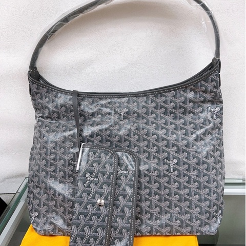 全新 Goyard boheme hobo 灰色老花肩背包