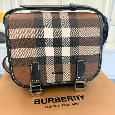*SHIHNA名牌精品*BURBERRY 格紋郵差包