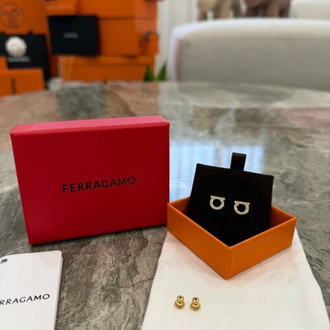 SALVATORE FERRAGAMO 馬蹄LOGO耳環