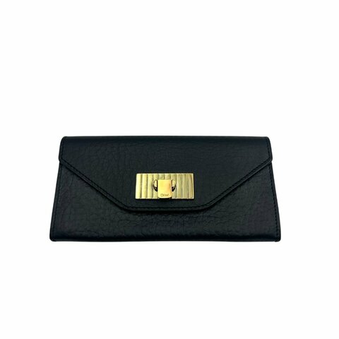 【美收精品】Chloé 黑色皮革長夾  D-81【隔月月中將轉賣至日本 上架期限30天】