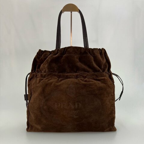 PRADA VINTAGE 咖色麂皮包