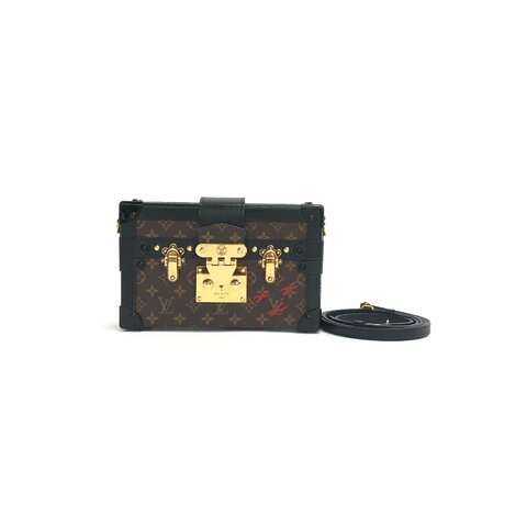 Louis Vuitton LV 老花 petite malle 盒子 小號 16年 肩背包