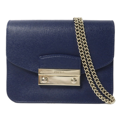 Furla 牛皮皮革Metropolis Shoulder Bag鏈帶肩背袋