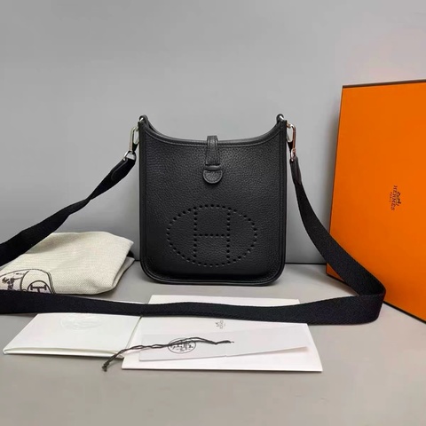 Hermes 愛馬仕 Evelyne 伊芙琳 黑銀迷你