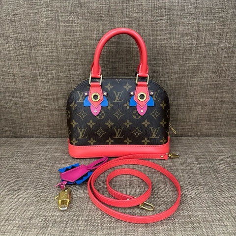 ❤️LV 路易威登 紅色小怪獸老花貝殼bb手提包斜挎包
