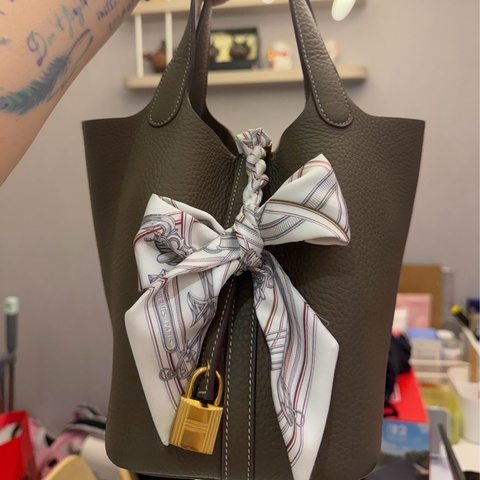 ❤️‍🔥金剛色 2026 G刻 Hermes 愛馬仕 大象灰 金釦 picotin 18 水桶包 菜籃子