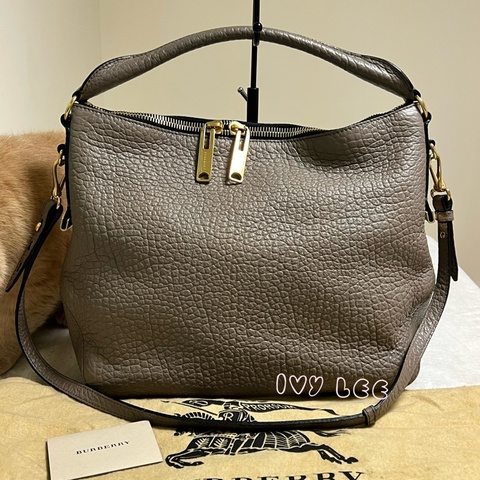 Burberry Heritage Grain Ledbury 單肩包 手提包 大象灰 牛皮 正品 二手精品