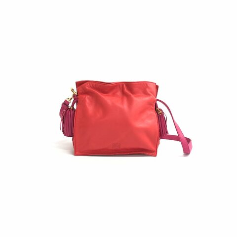 LOEWE 羅意威 紅色 Flamenco 福袋 小號 肩背包