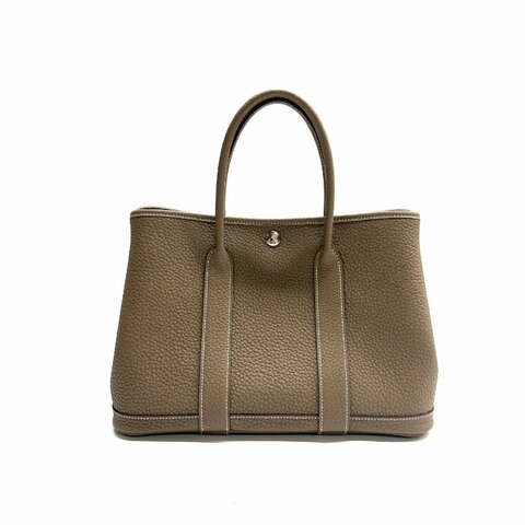 Hermès 大象灰 花園30 W刻 手提包