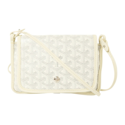 GOYARD 塗層帆布Plumet Pocket Wallet銀扣肩背袋