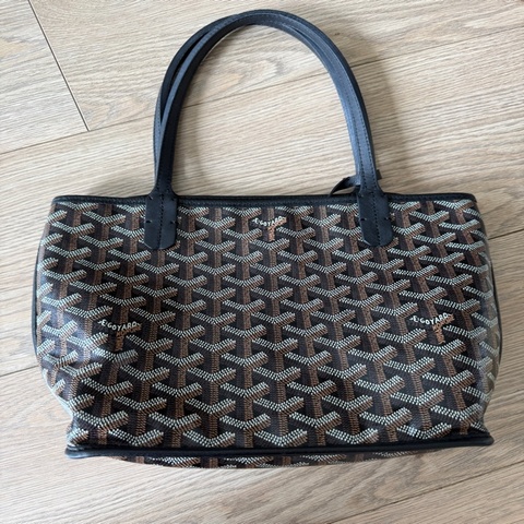 GOYARD Anjou mini totle 黑色牛皮銀扣