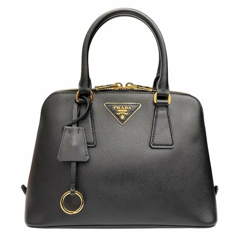 PRADA 普拉達 Promenade 小號款 黑色 牛皮 手提 單肩包