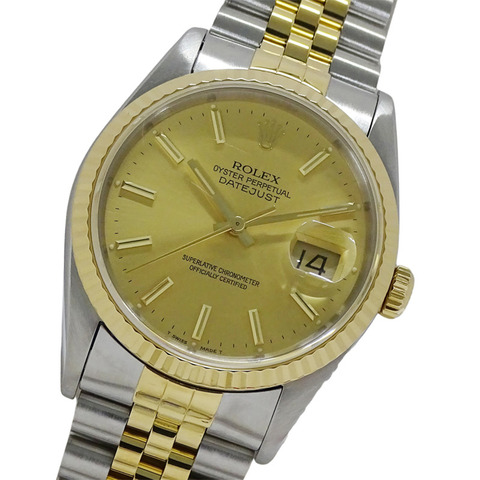 勞力士 Datejust 16233 X 序號男士腕錶，品牌名稱，自動上鍊機芯，不銹鋼 (SS) 和黃金 (YG) 組合