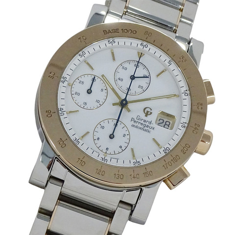 芝柏 (Girard-Perregaux) GP7000 男士腕錶，品牌名稱，計時碼錶，自動上鍊，不銹鋼 (SS)，玫瑰金 (PG) 組合