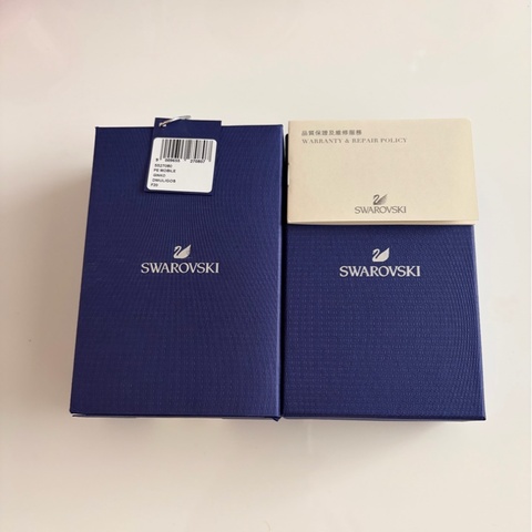 Swarovski 銀杏葉垂垂吊針式耳環