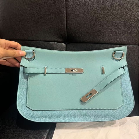 Hermes Jypsiere 28 Blue atoll Swift Taurillon Clemence