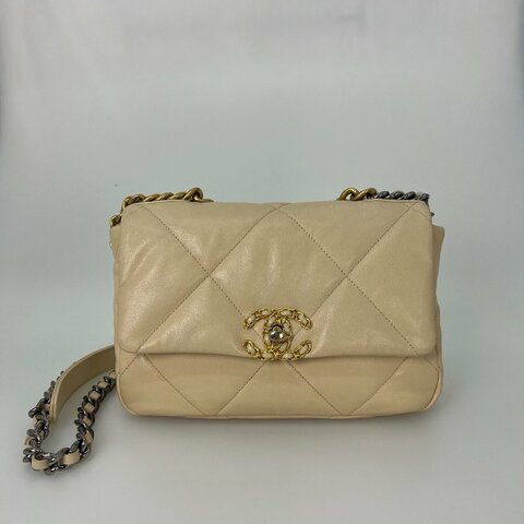 CHANEL 19包米白 AS1160/30開