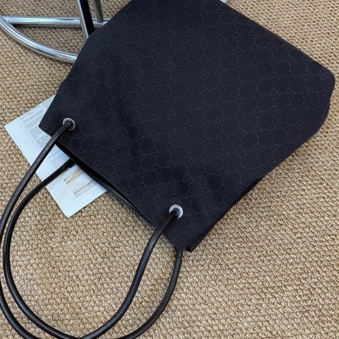 Gucci棕色老花水桶單肩