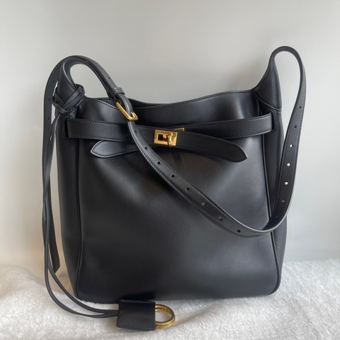 巴黎世家 黑金belair hobo  小號水桶包 托特包 25年帶票