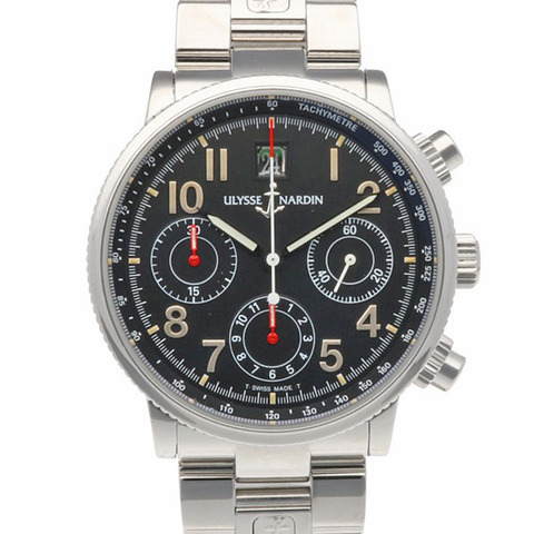 Ulysse Nardin 雅典錶 Marine Chronograph 腕錶，不鏽鋼材質，型號 363-22，自動上鍊，男士腕錶