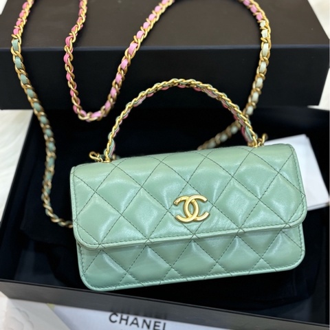 香奈兒Chanel 23P薄荷綠mini woc