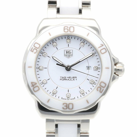 TAG Heuer Formula 1腕錶，不鏽鋼材質，型號WAH1315，石英機芯，拋光處理，女士款，鑲嵌11顆鑽石