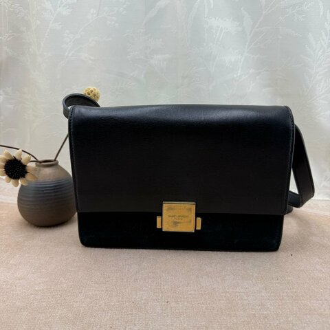 正品 YSL 黑色翻蓋包