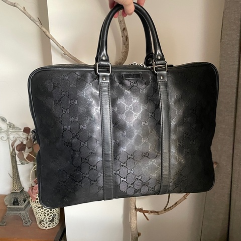 Gucci 經典GG老花電腦包/公事包💼小資包/手提包/肩背包💼 側背/手提/斜背💼正品💼況可💼男女皆適
