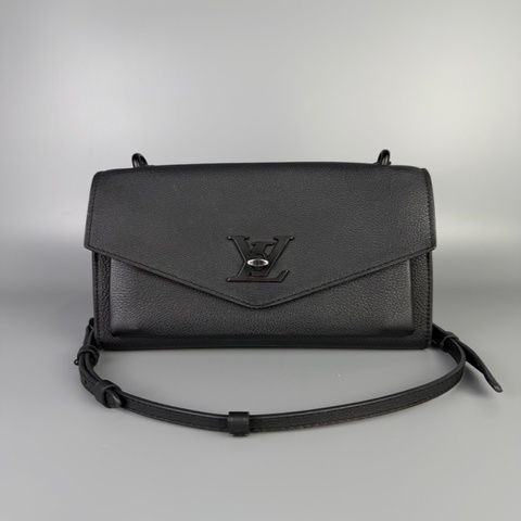 LV路易威登鎖扣信封包 黑色 鏈條肩帶 純芯片款 尺寸22x15x8cm