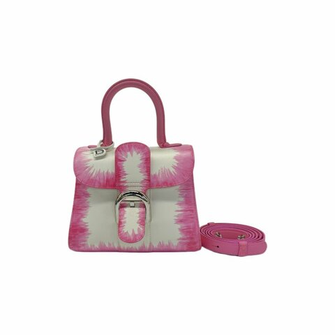 Delvaux 粉色 花朵 渲染 mini brillant 肩背包